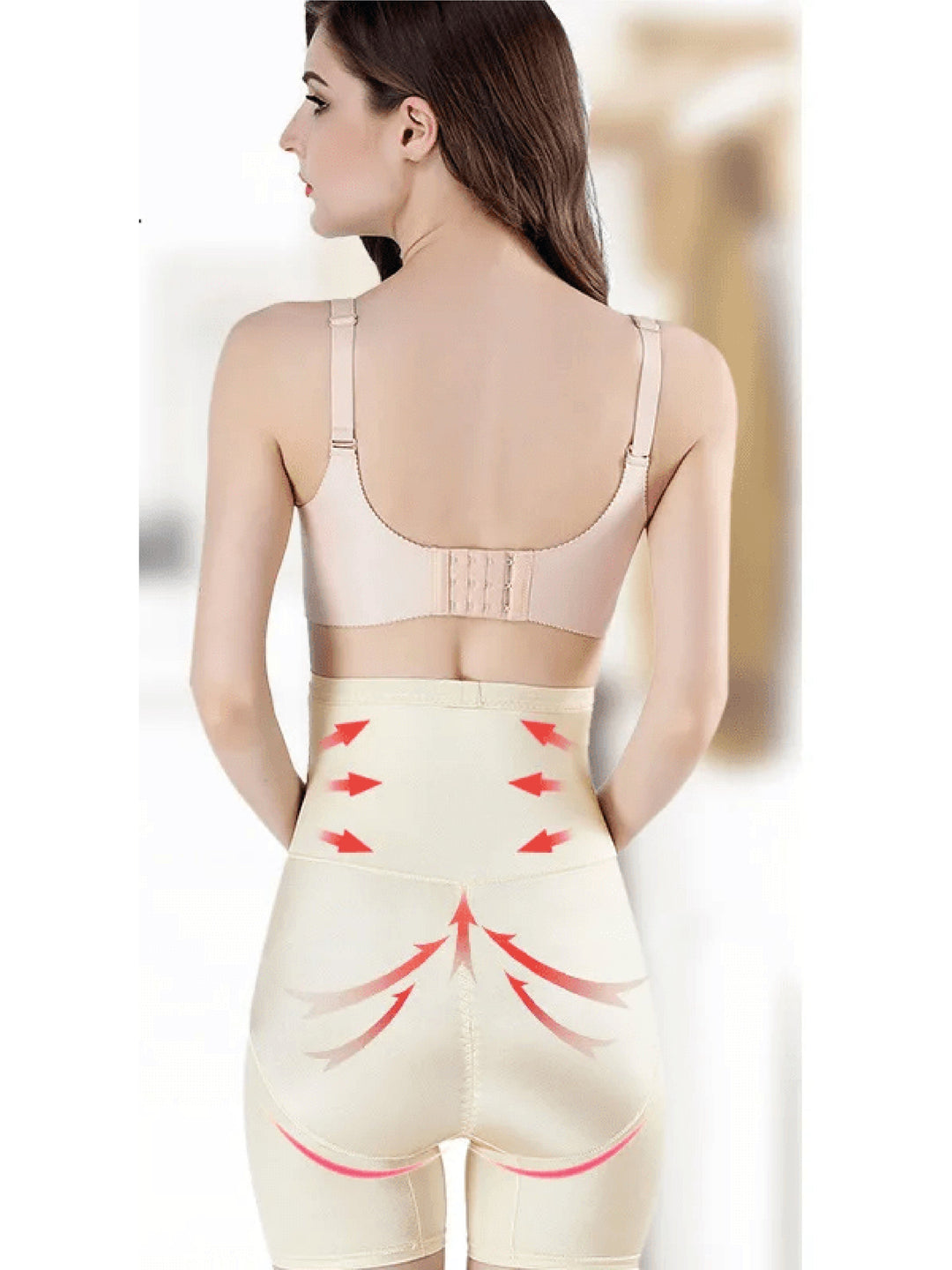 Plus Size Shapewear High Waist Formende Unterwäsche Schwarz - Pink