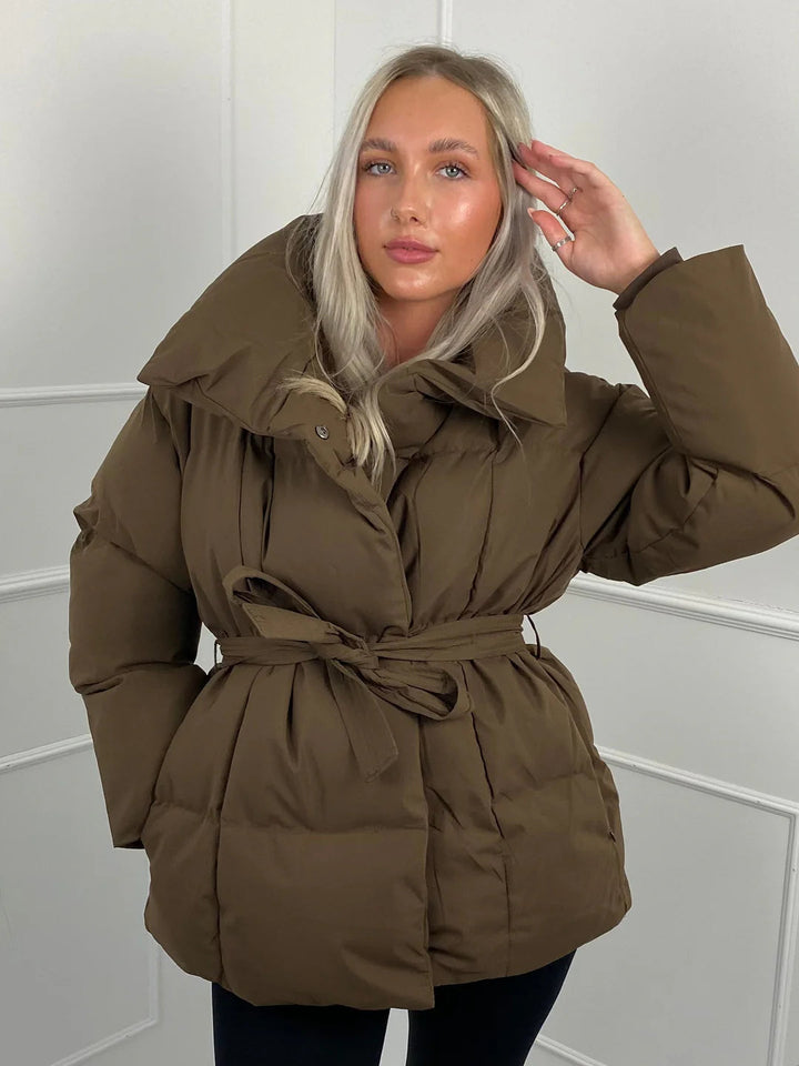 Nadine | Winter-Steppmantel für Damen mit Gürtel