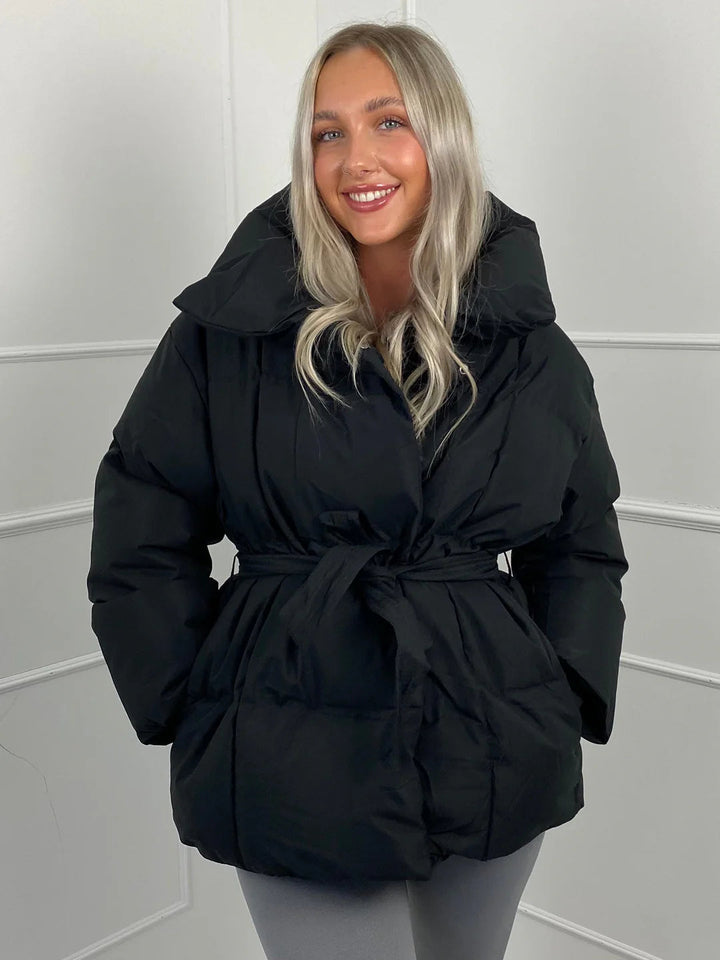 Nadine | Winter-Steppmantel für Damen mit Gürtel