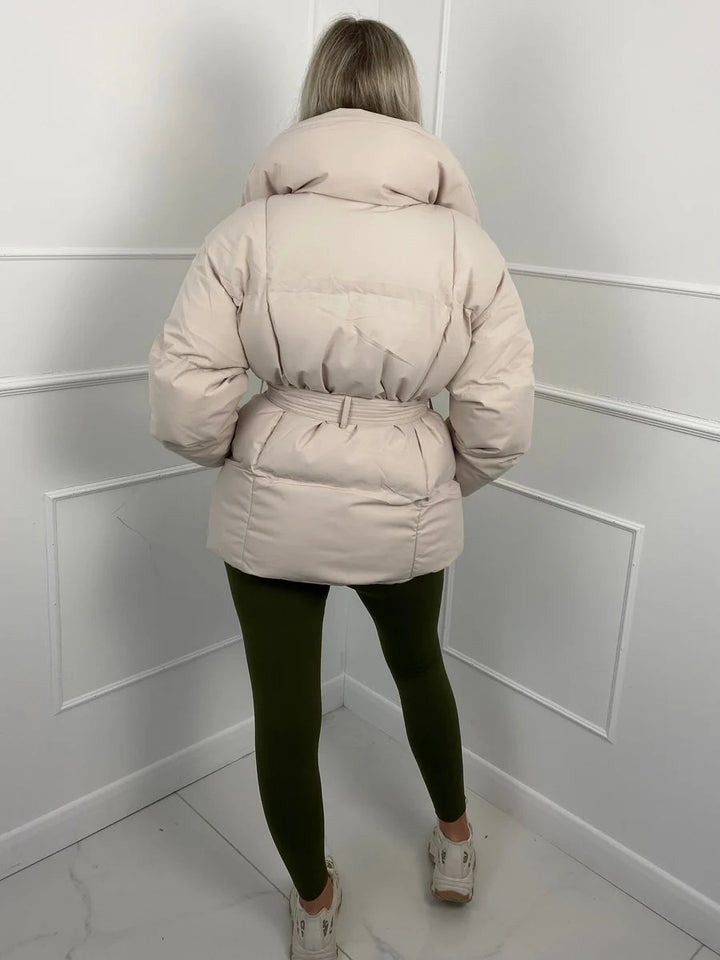 Nadine | Winter-Steppmantel für Damen mit Gürtel