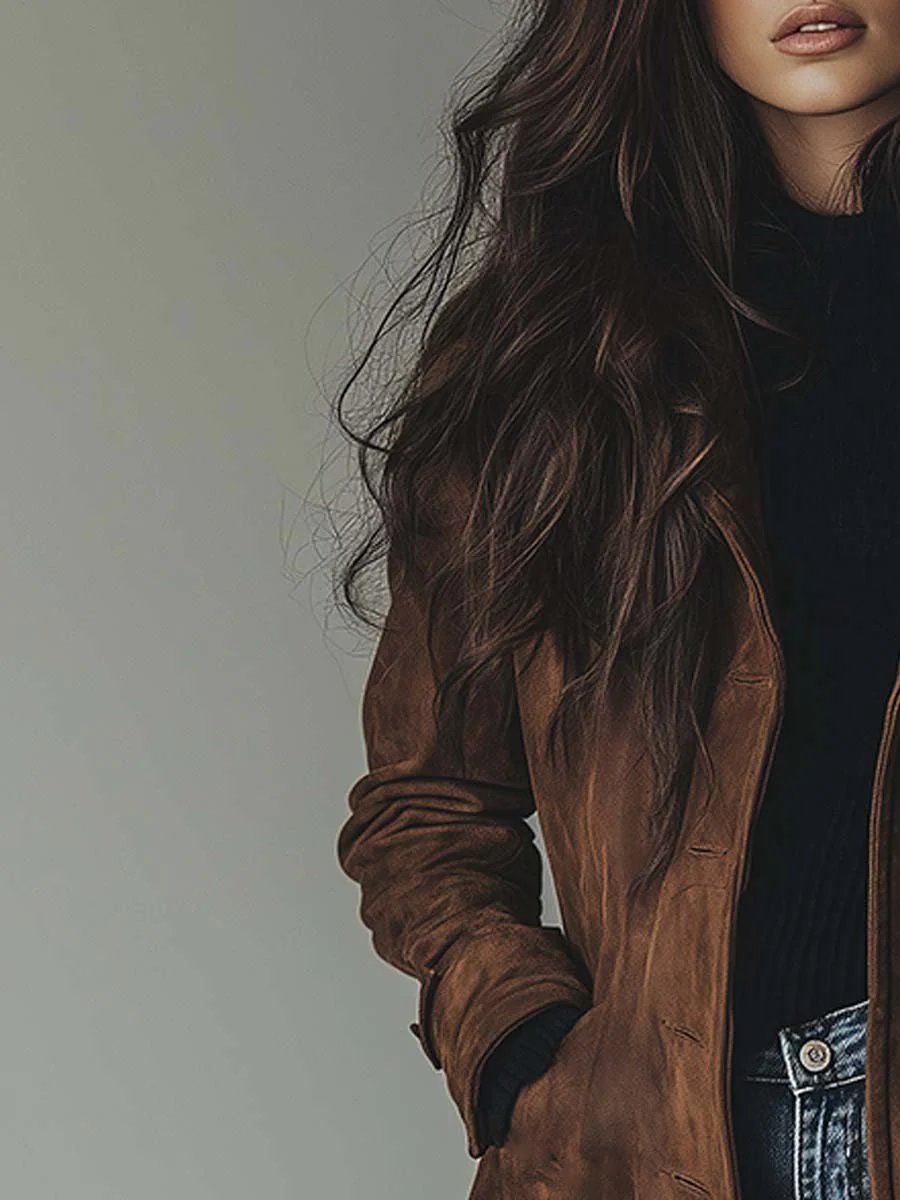 Trenchcoat Damen Klassisch Vintage-Look Mantel