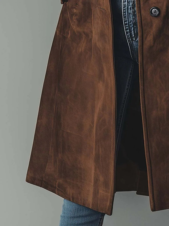 Trenchcoat Damen Klassisch Vintage-Look Mantel