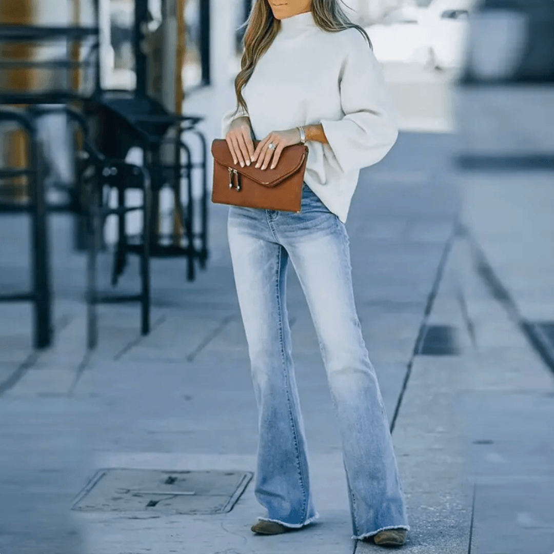 Natascha | Damen Frühlings Jeans mit hoher Taille und geradem Schnitt