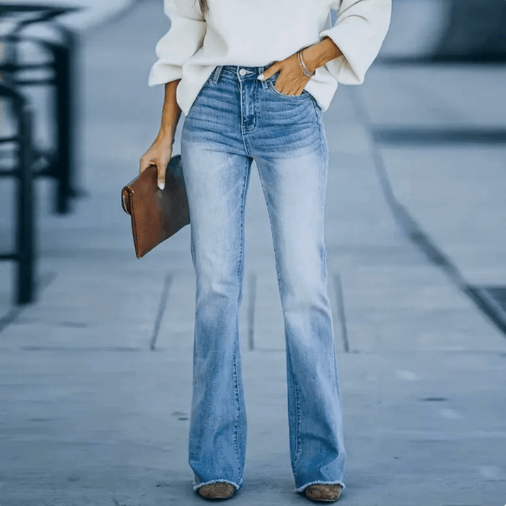 Natascha | Damen Frühlings Jeans mit hoher Taille und geradem Schnitt