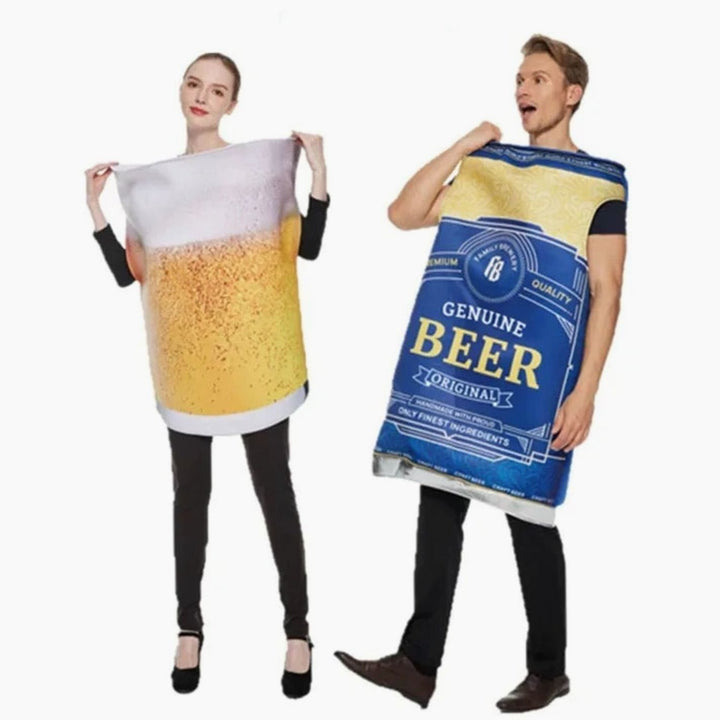 Unisex Bierglas Bierdose Kostüm Fasching Karneval Einheitsgröße