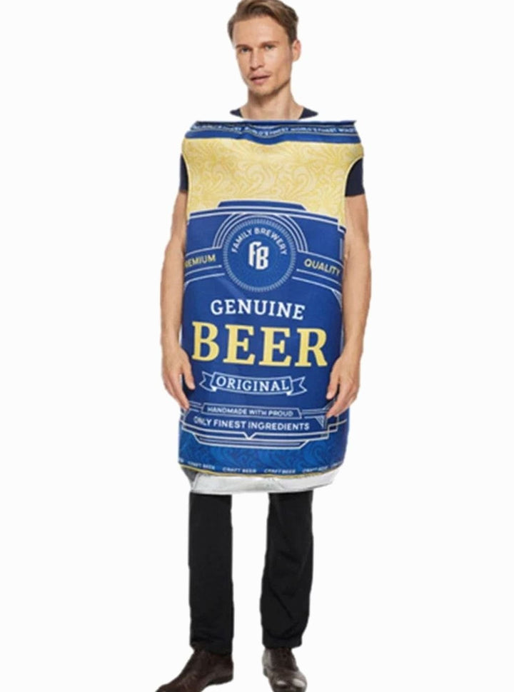 Unisex Bierglas Bierdose Kostüm Fasching Karneval Einheitsgröße