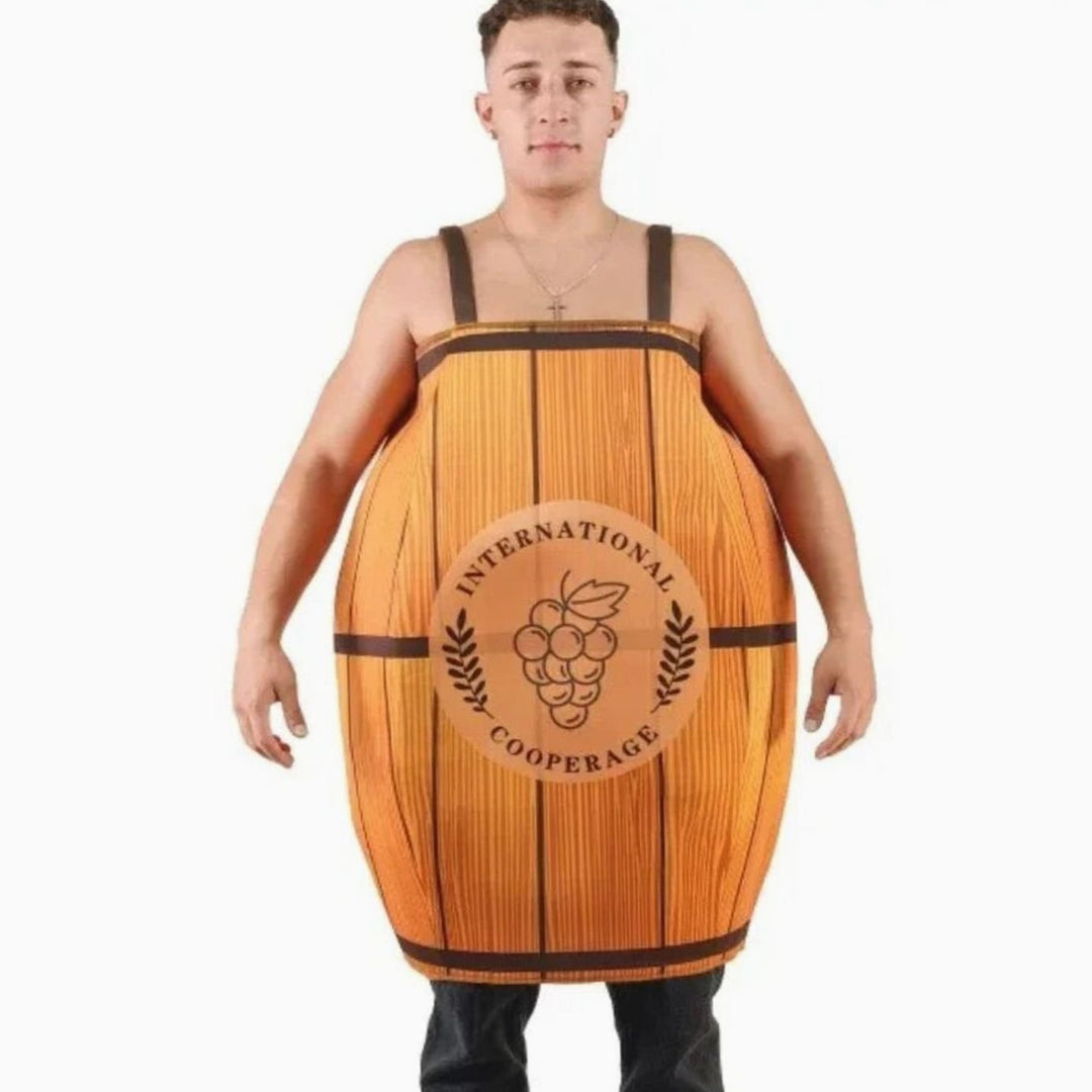Unisex Holzfass Kostüm Weinfass Verkleidung Karneval Oktoberfest