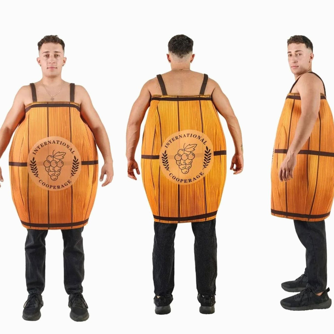 Unisex Holzfass Kostüm Weinfass Verkleidung Karneval Oktoberfest
