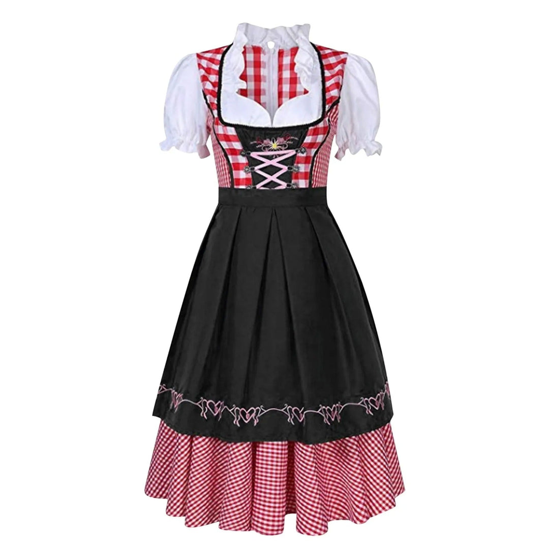 Angela | Damen Herbst Bayerisches Dirndlkleid mit Schürze
