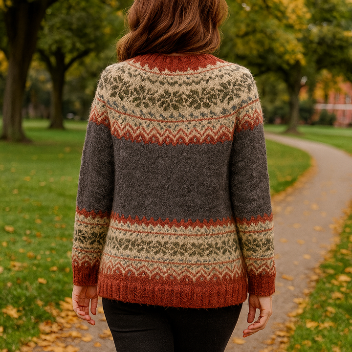 Anna | Damen Winter Nordische Strickjacke
