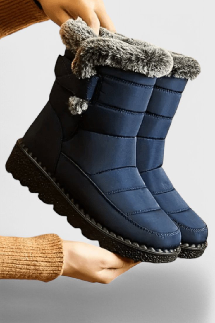 Wasserdichte Stiefel Damen rutschfeste Sohle Winter - Blue