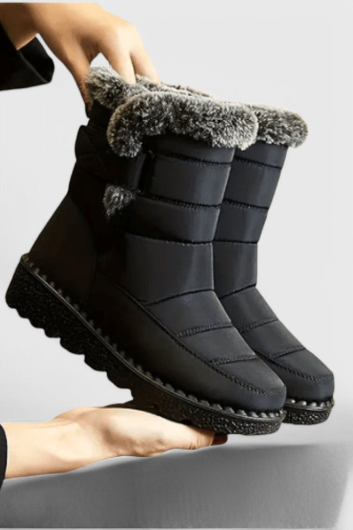 Wasserdichte Stiefel Damen rutschfeste Sohle Winter - Black