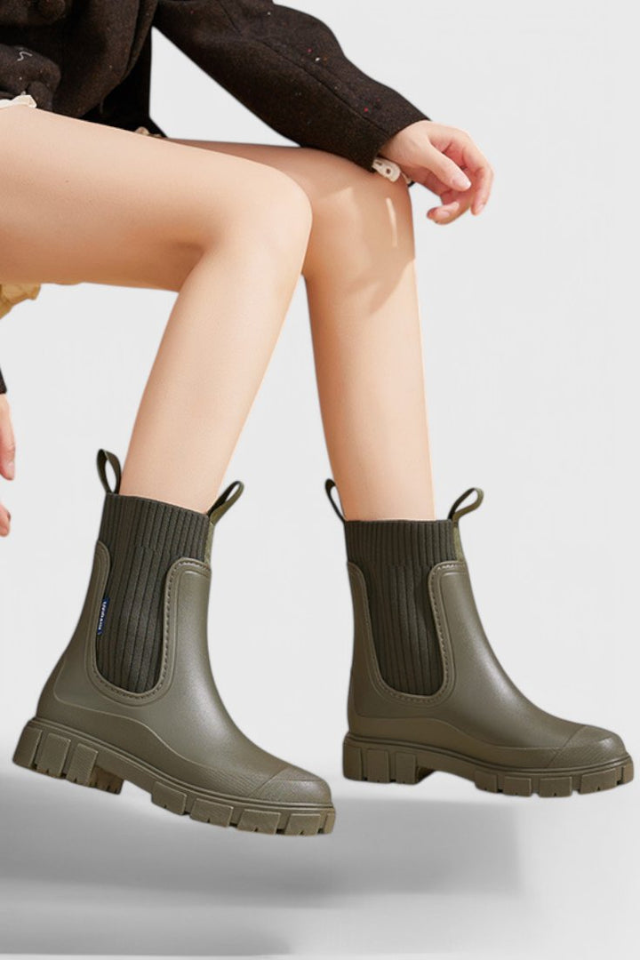 Waterproof Boots Chelsea Damen Gummistiefel Regenstiefel