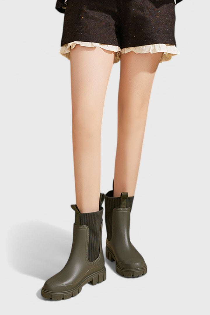 Waterproof Boots Chelsea Damen Gummistiefel Regenstiefel
