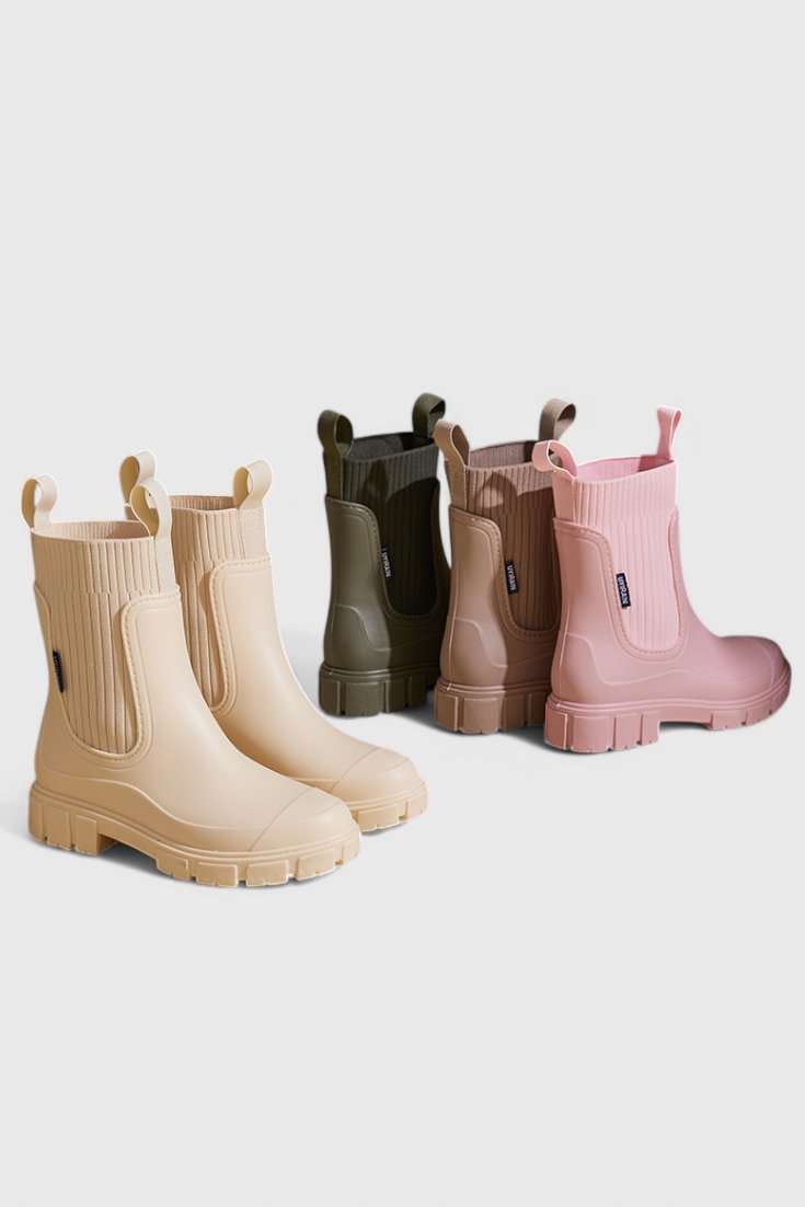 Waterproof Boots Chelsea Damen Gummistiefel Regenstiefel