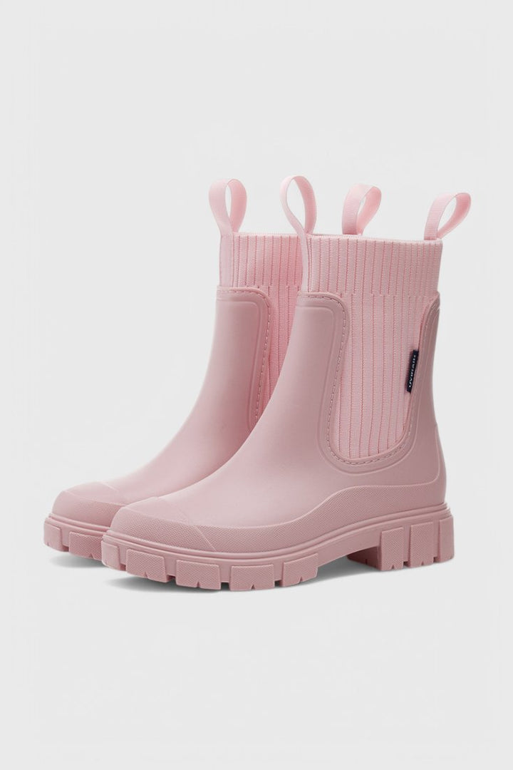 Waterproof Boots Chelsea Damen Gummistiefel Regenstiefel - Rose