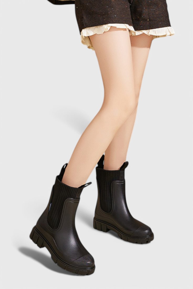 Waterproof Boots Chelsea Damen Gummistiefel Regenstiefel