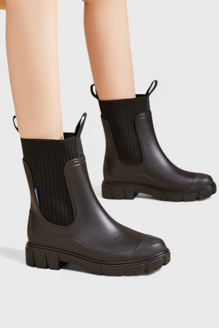 Waterproof Boots Chelsea Damen Gummistiefel Regenstiefel