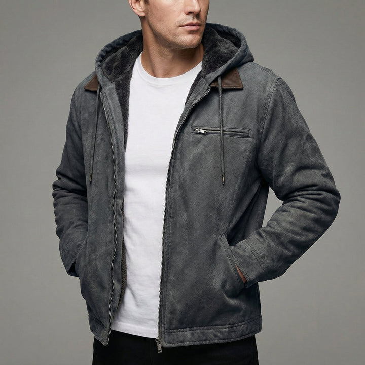 Winterjacke Herren Reißverschluss Taschen Outdoor - Grey