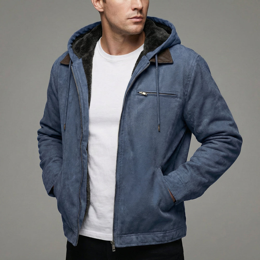 Winterjacke Herren Reißverschluss Taschen Outdoor - Navy blue